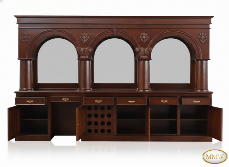 14ft Dark Mahogany Brunswick Saloon Bar