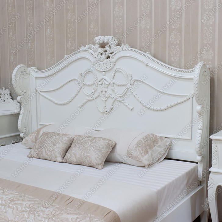 Majestic White French Napoleon Bonaparte Bed