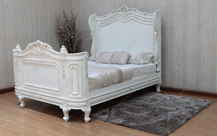 Majestic White French Bonaparte Bed