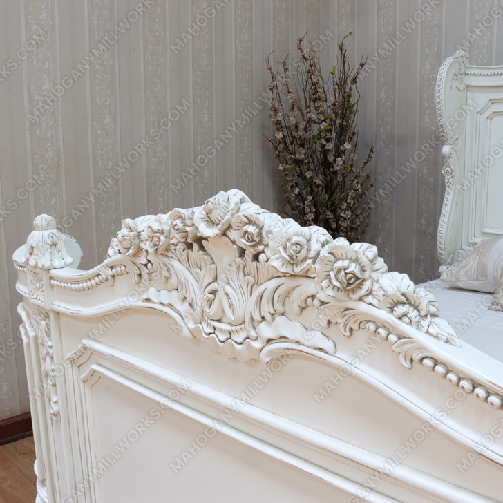Majestic White French Bonaparte Bed
