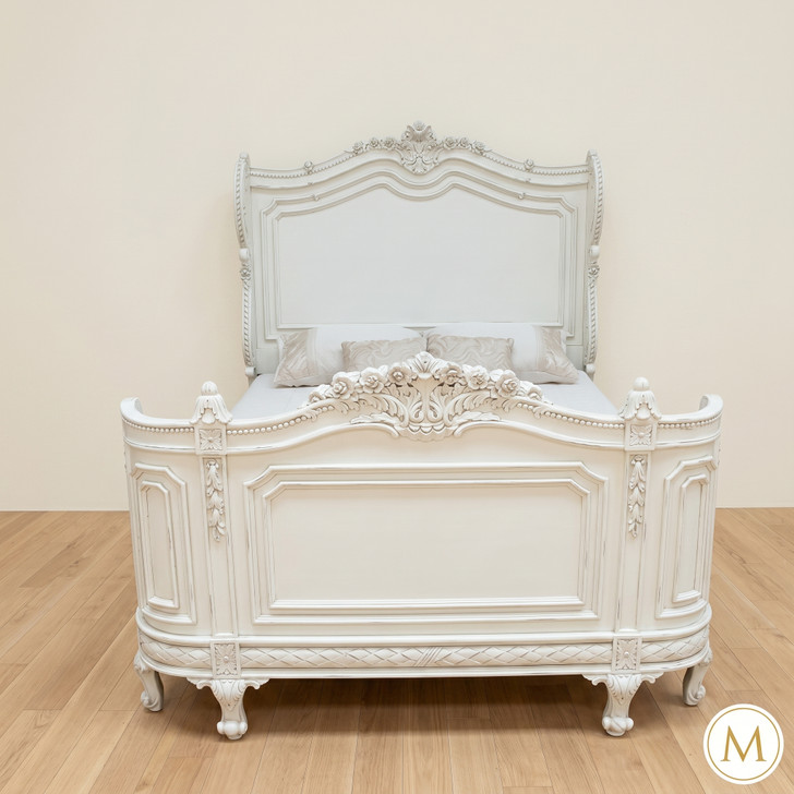 Majestic White French Bonaparte Bed