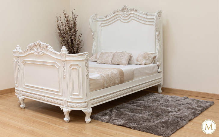 Majestic White French Bonaparte Bed