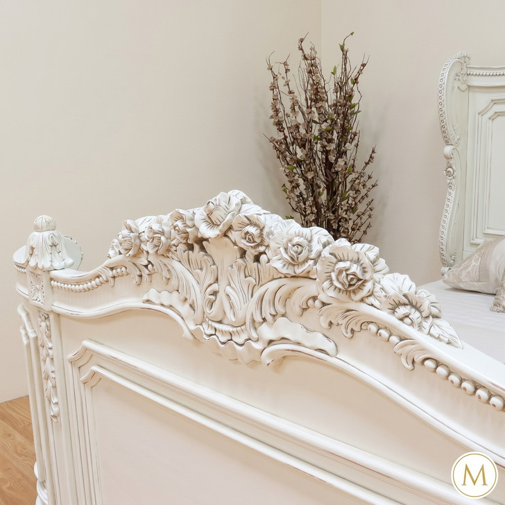 Majestic White French Bonaparte Bed