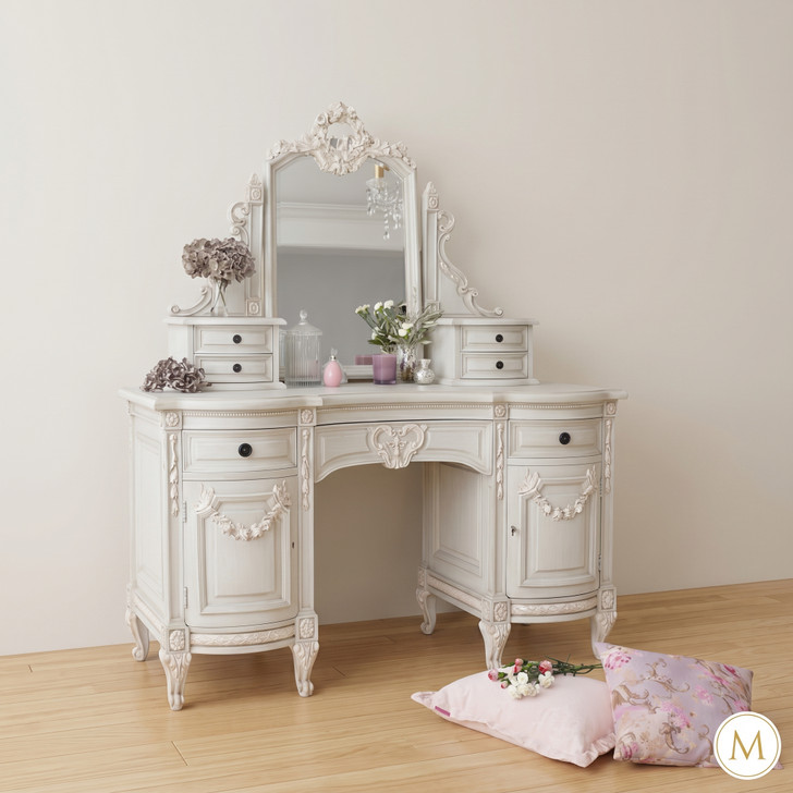 Majestic French Bonaparte Make-up Vanity Dresser w/ Mirror