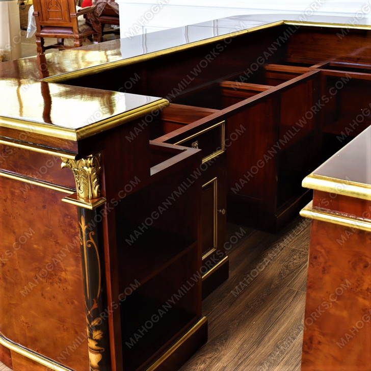 10ft Custom Classic French Empire Inlay Pub Bar
