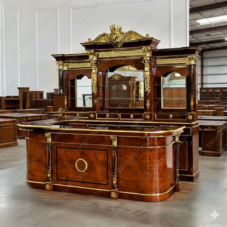 10ft Custom Classic French Empire Inlay Pub Bar
