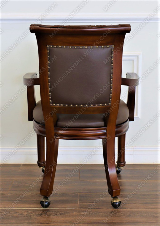 5pc Mahogany Poker/Game Table Set w/ 4 Chairs
