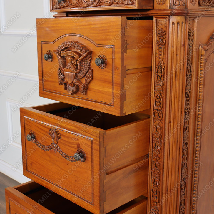 Natural Mahogany Presidential Resolute Filing Cabinet
