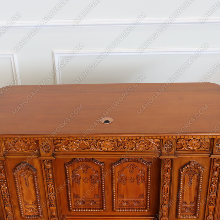 57" Natural Mahogany Presidential Resolute Office Credenza