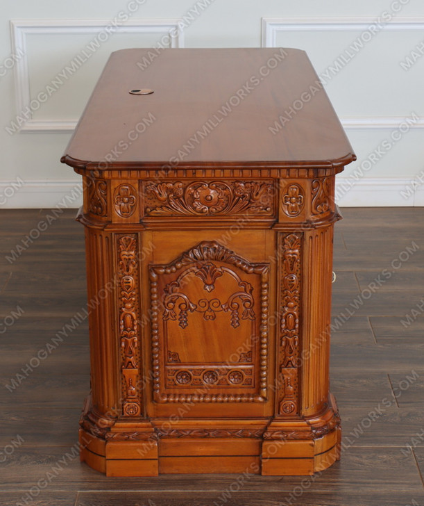 57" Natural Mahogany Presidential Resolute Office Credenza