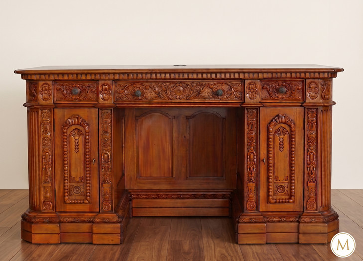 57" Natural Mahogany Presidential Resolute Office Credenza
