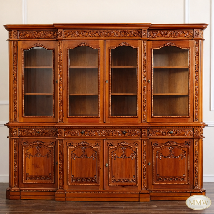 Light Mahogany Resolute Breakfront Bookcase