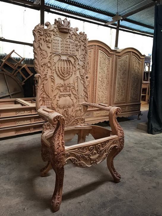 Heavy Carved Elijah Chair