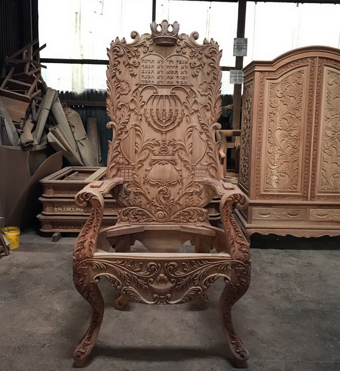 Heavy Carved Elijah Chair