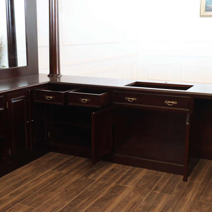 Large Customized Mahogany Blackburn Pub Bar Set