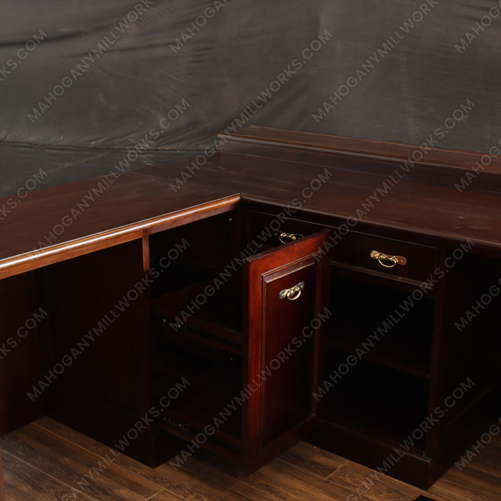 Large Customized Mahogany Blackburn Pub Bar Set