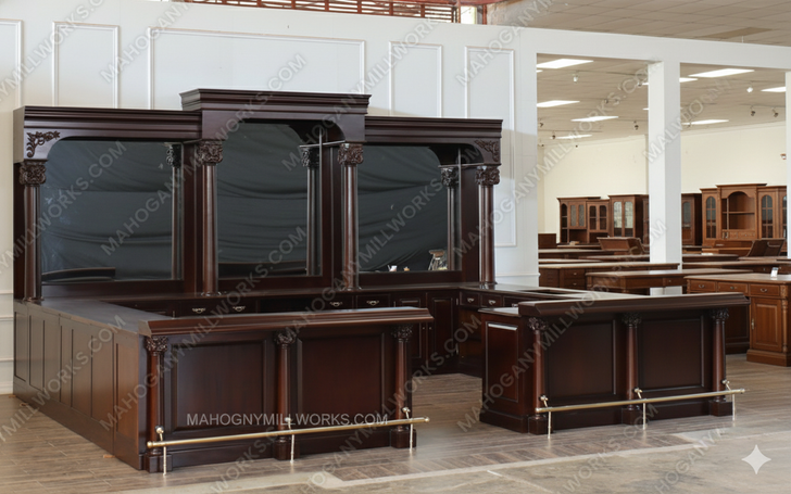Large Customized Mahogany Blackburn Pub Bar Set