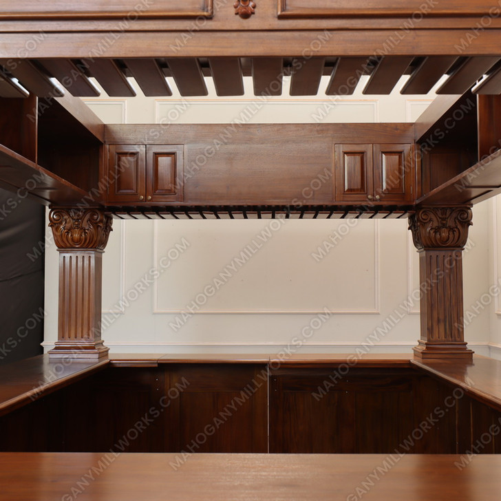 15ft Large Ornate  Heavily Carved Canopy Pub Bar