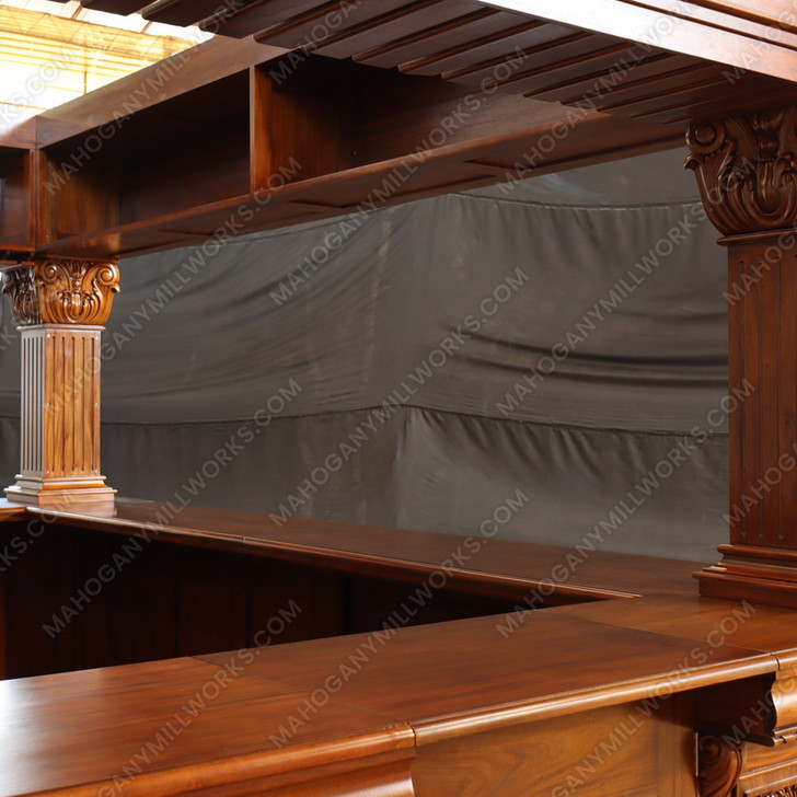 15ft Large Ornate  Heavily Carved Canopy Pub Bar