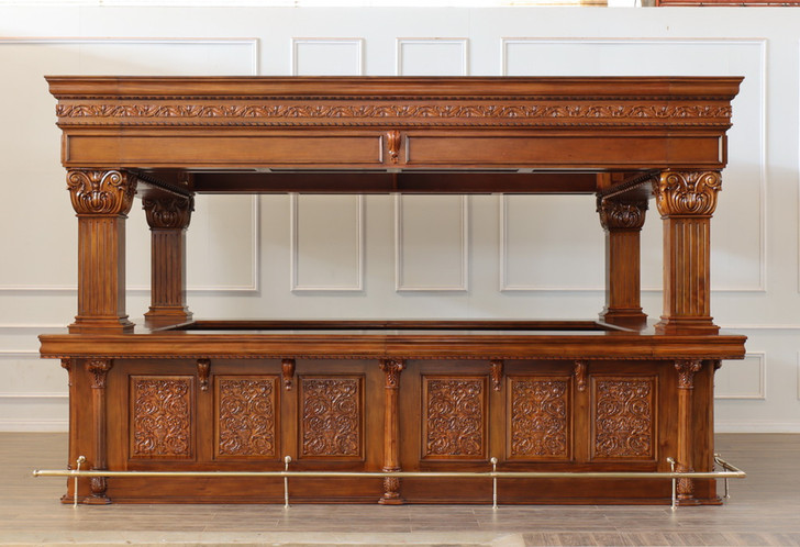 15ft Large Ornate  Heavily Carved Canopy Pub Bar