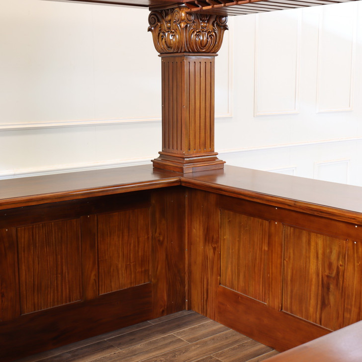 15ft Large Ornate  Heavily Carved Canopy Pub Bar