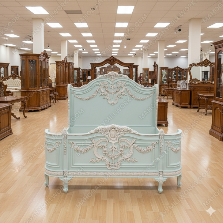 Majestic French Napoleon Bonaparte Bed (Baby Blue)