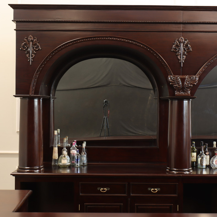 20ft Custom Mahogany Commercial Restaurant Brunswick Pub Bar Set