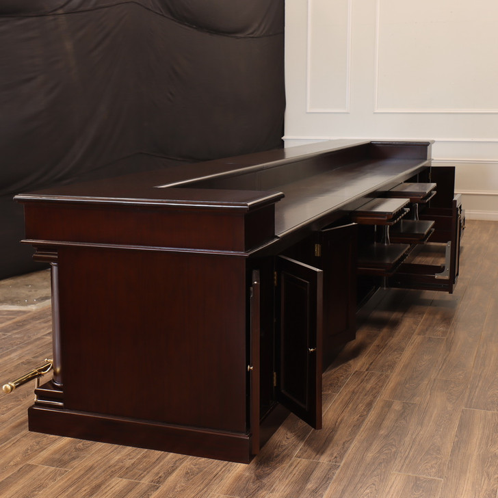 20ft Custom Mahogany Commercial Restaurant Brunswick Pub Bar Set
