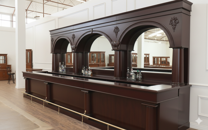 20ft Custom Mahogany Brunswick  Restaurant  Bar