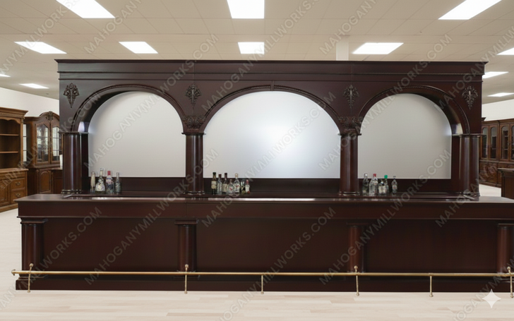 20ft Custom Mahogany Brunswick  Restaurant  Bar