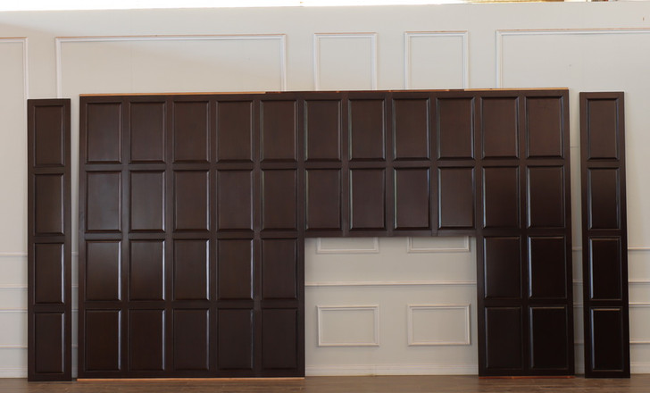 Custom Mahogany Wall Panels for Family Room (1 set - 44 wall panels)