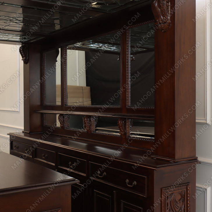 10ft Custom Gothic Canopy Saloon Pub Bar w/ Stained Glass Ceilings