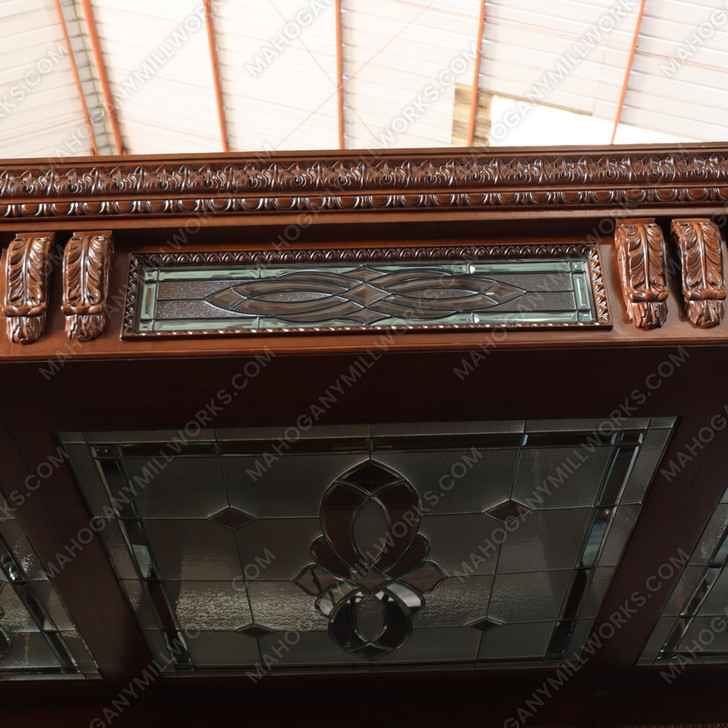10ft Custom Gothic Canopy Saloon Pub Bar w/ Stained Glass Ceilings