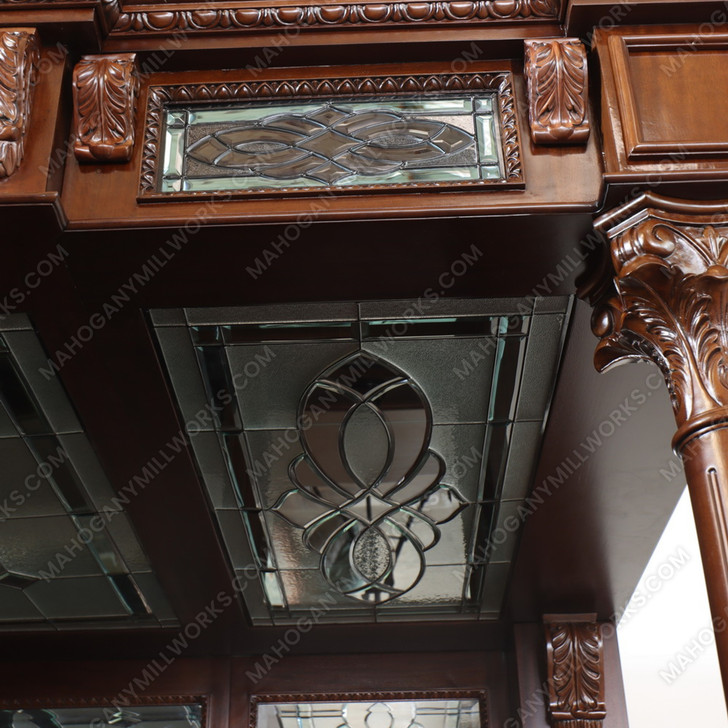 10ft Custom Gothic Canopy Saloon Pub Bar w/ Stained Glass Ceilings