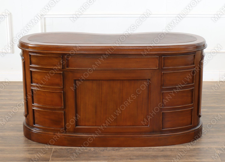 Mahogany Executive Kidney Shape Desk (57W x 20D)