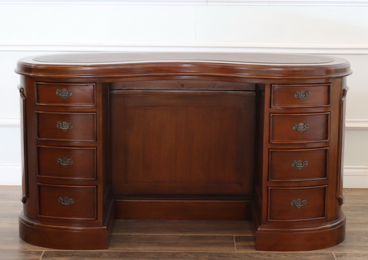 Mahogany Executive Kidney Shape Desk (57W x 20D)
