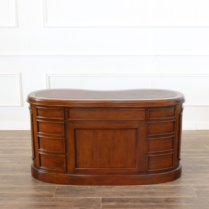 Mahogany Executive Kidney Shape Desk (57W x 20D)