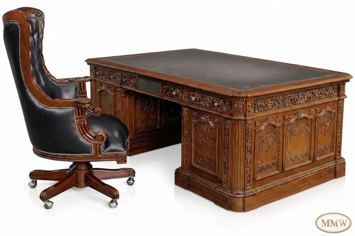 6ft Resolute Desk w/ Leather Top (72" X 36")