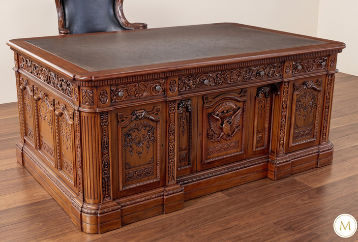 6ft Mahogany Resolute Desk w/ Leather Top (72" X 36")