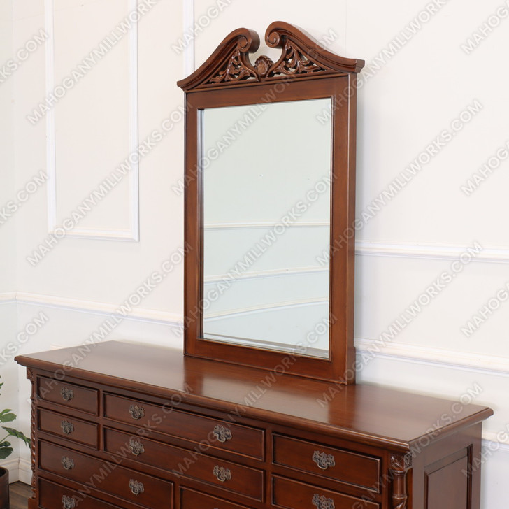 5pc Walnut Queen Anne Barley Twist Bedroom Set