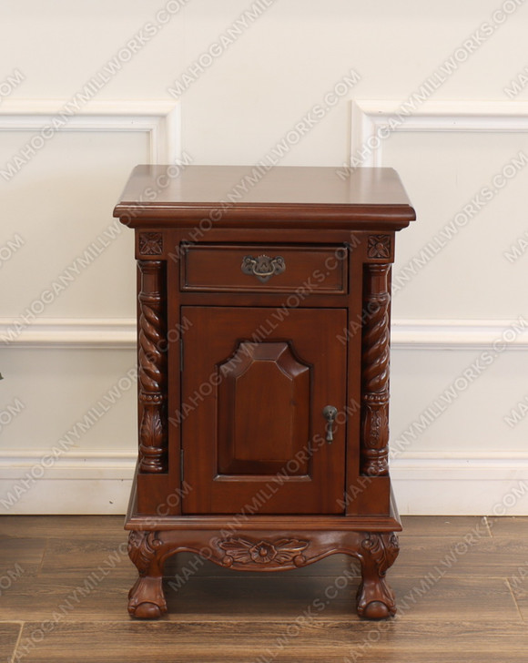 5pc Walnut Queen Anne Barley Twist Bedroom Set