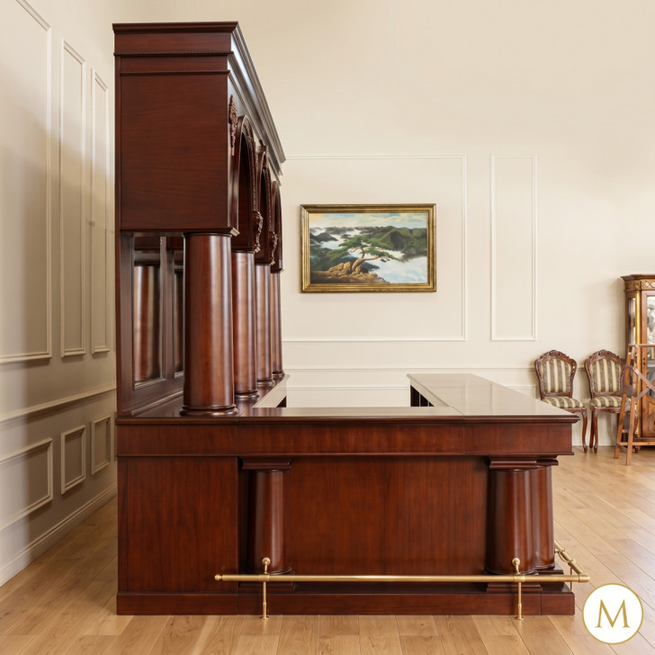 16ft Mahogany L-Shape Brunswick Saloon Pub Bar