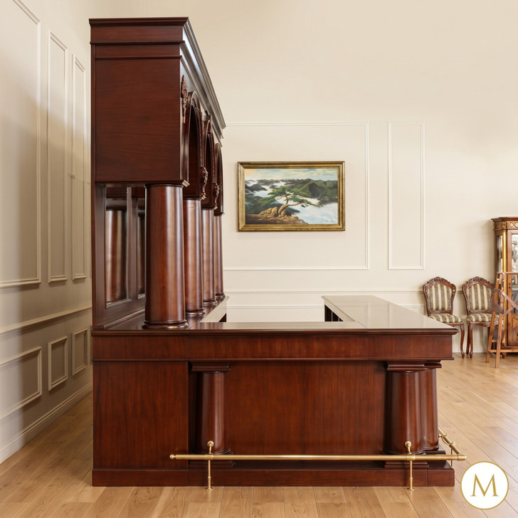 16ft Mahogany L-Shape Brunswick Saloon Pub Bar