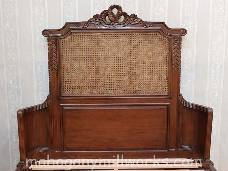 Antoinette Bed with Wicker Panel