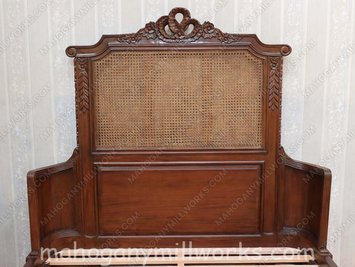 Antoinette Bed with Wicker Panels