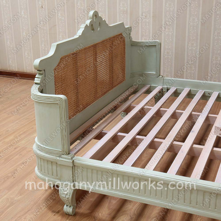 Antoinette Bed with Wicker Panels
