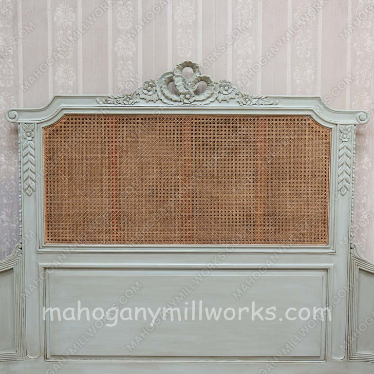 Antoinette Bed with Wicker Panels