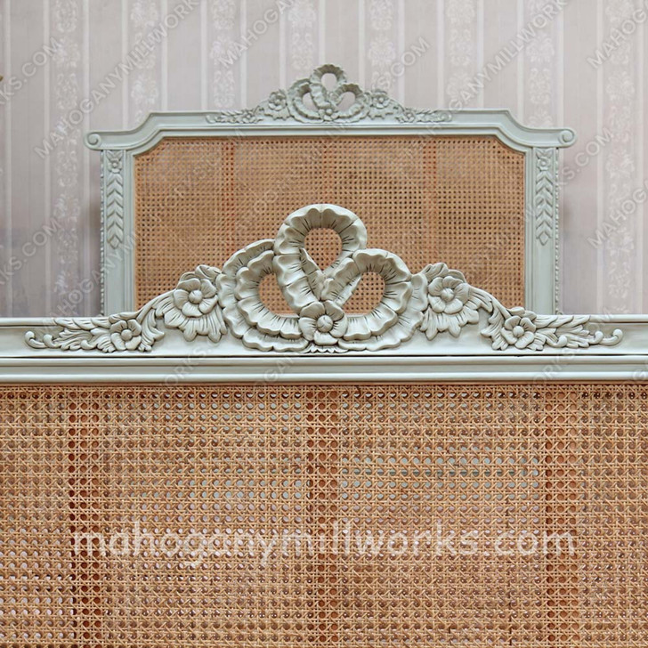Antoinette Bed with Wicker Panels