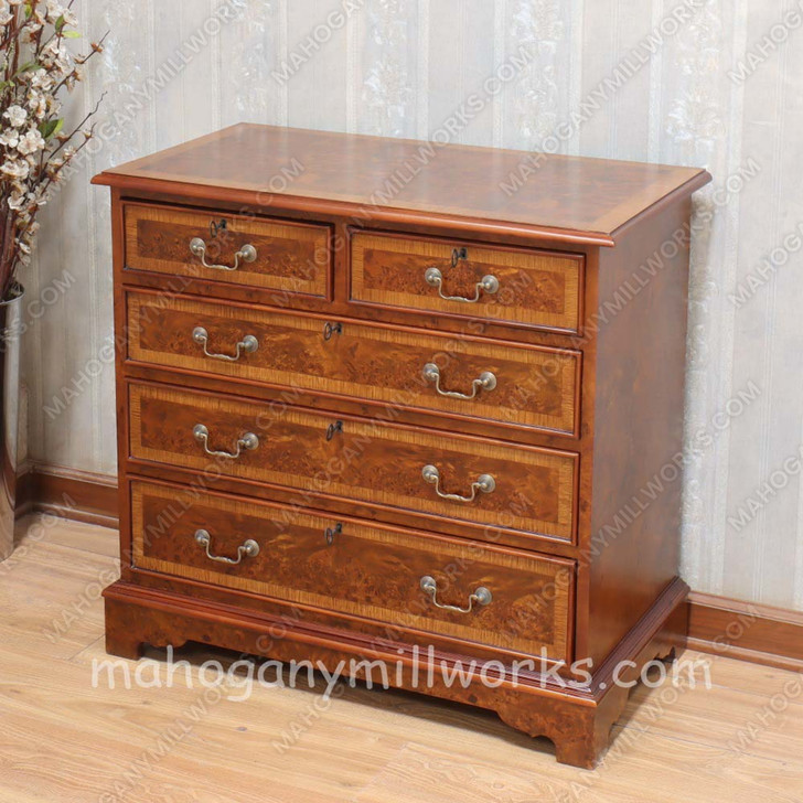 English Chest Of Drawers w/ Inlay