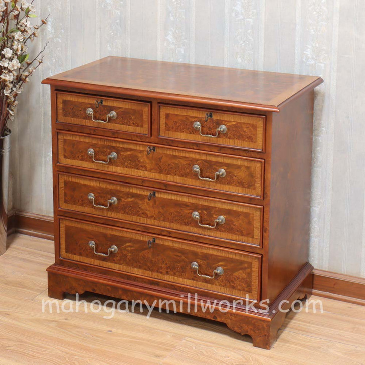 English Chest Of Drawers w/ Inlay